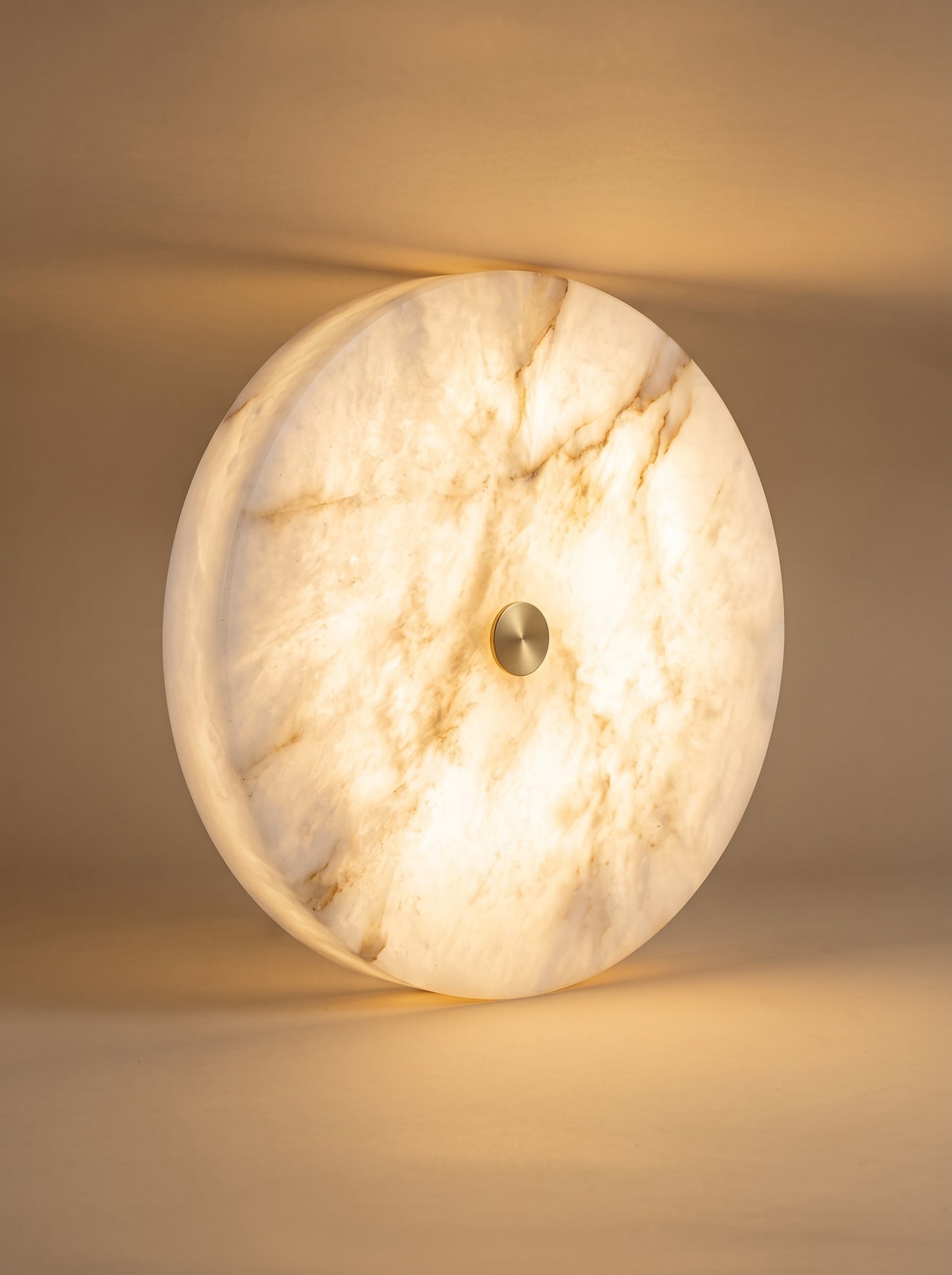 Selene — Marble & Copper Ceiling Light
