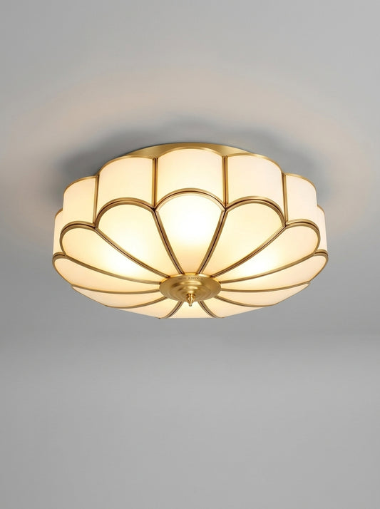 Rondo — Retro Copper & Glass Ceiling Light