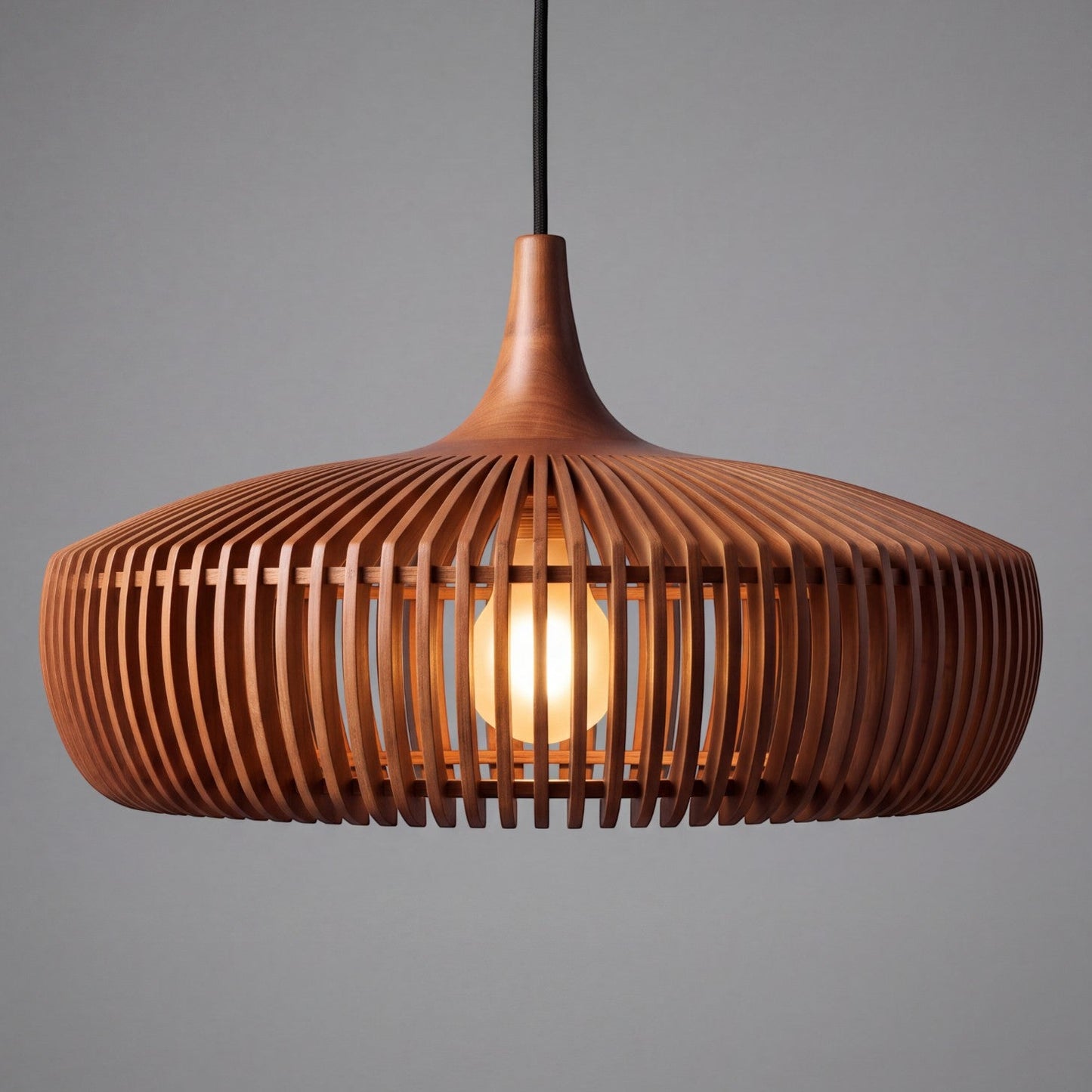 Nara — Wabi-Sabi Hollowed Wood Pendant Light
