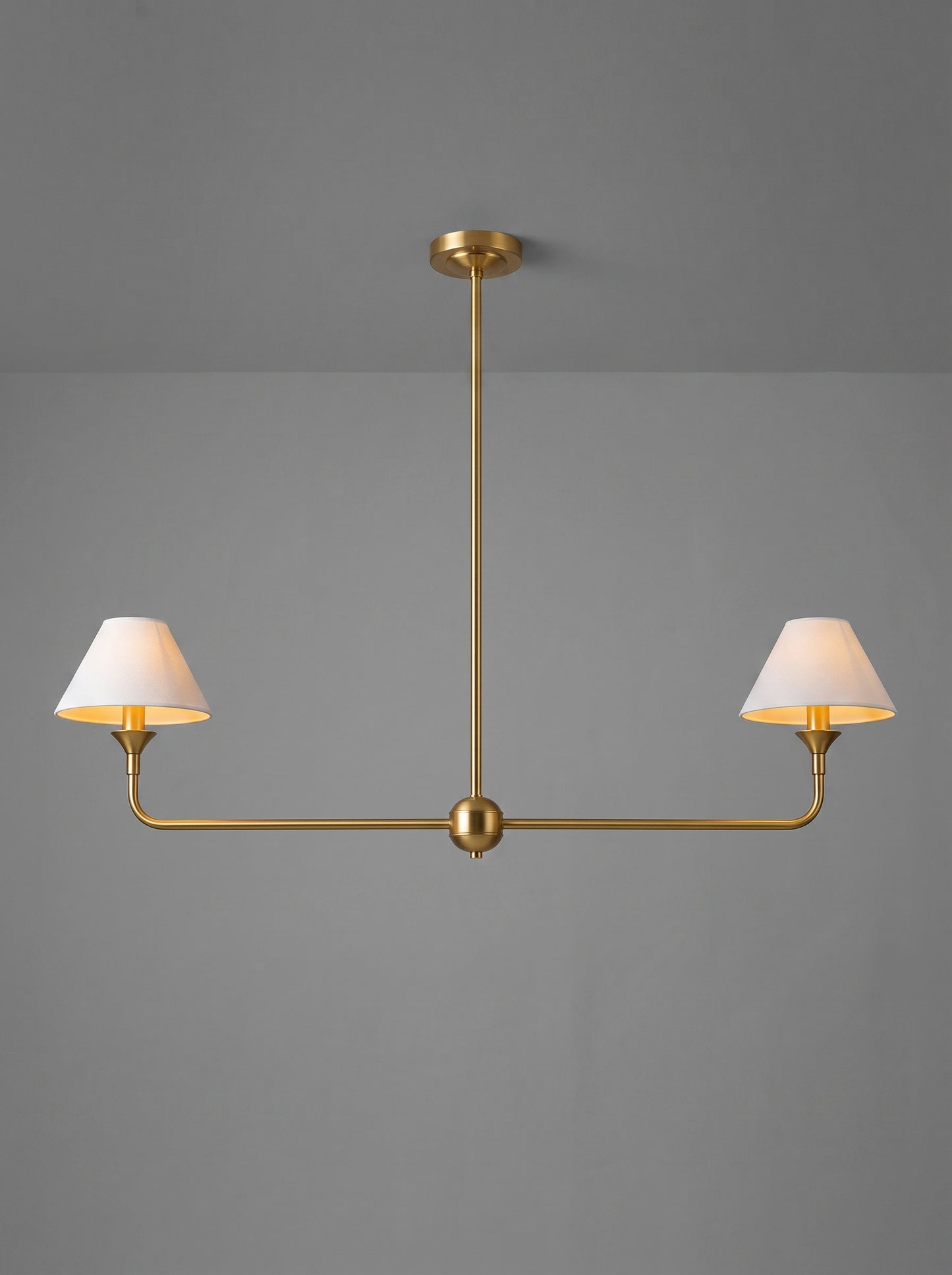 Enzo — Industrial Gold Two-Bulb Pendant