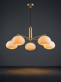 Mila — Bauhaus Milk Glass Ceiling Lamp
