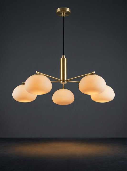 Mila — Bauhaus Milk Glass Ceiling Lamp