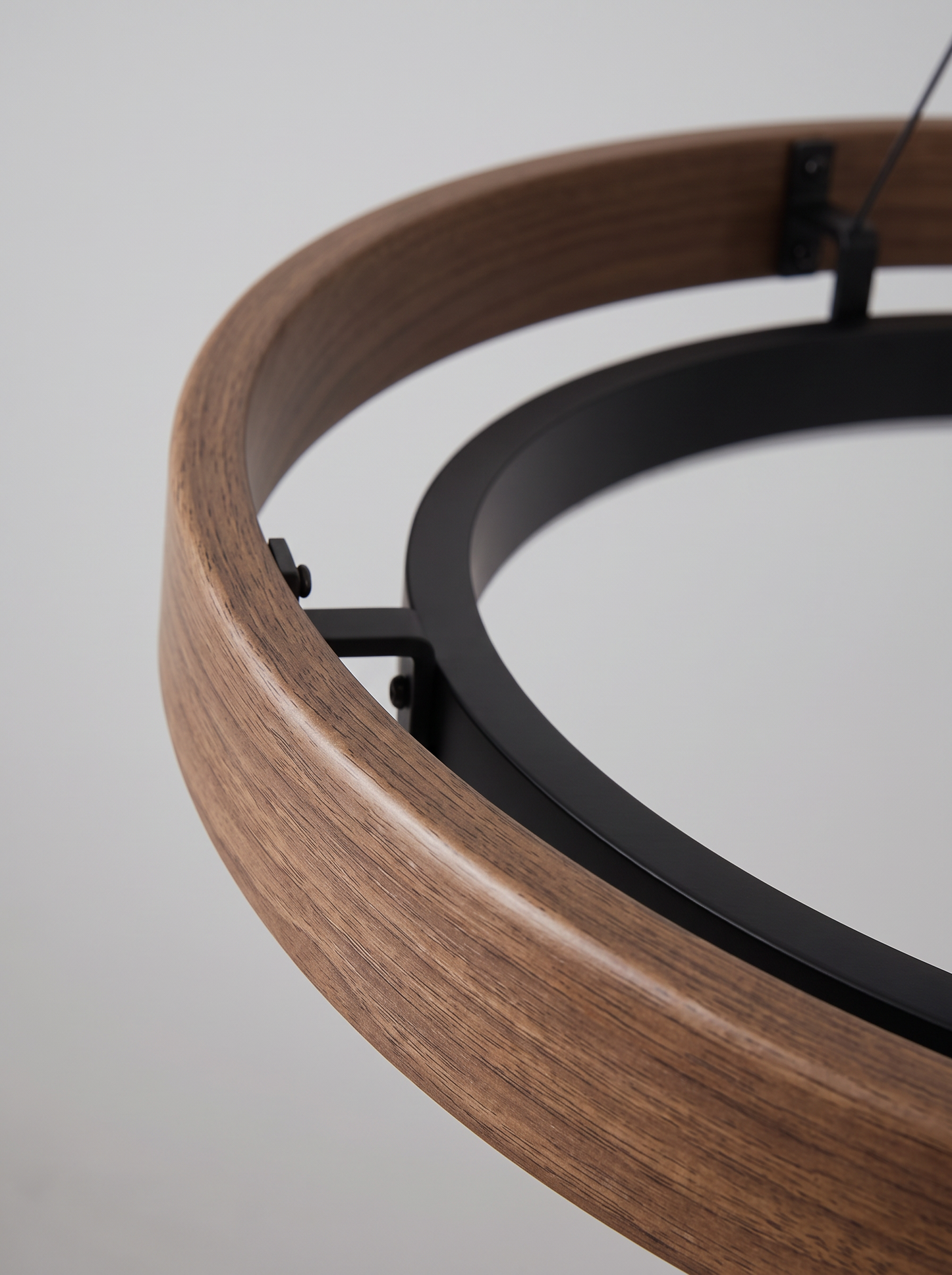 Verona — Walnut & Metal LED Chandelier