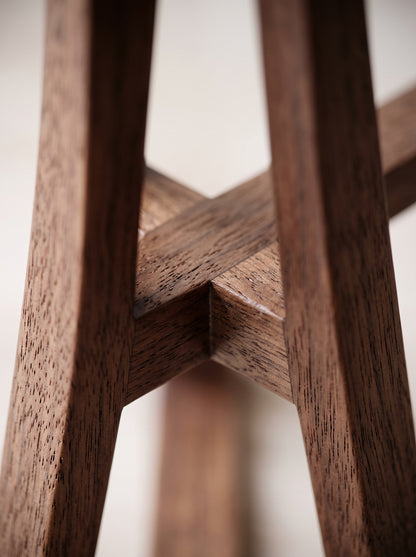 Sora — Wabi-Sabi Walnut Wood & Linen Table Lamp