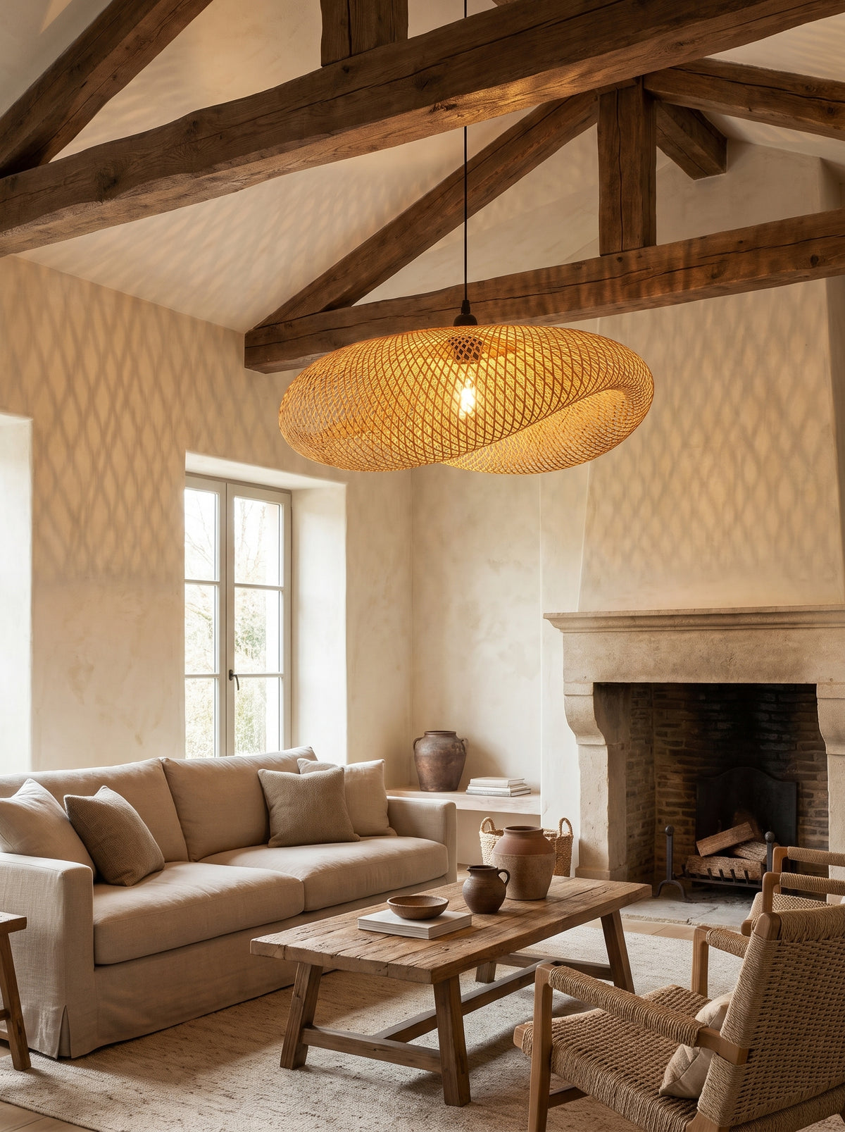 Maru — Handwoven Bamboo Pendant Light