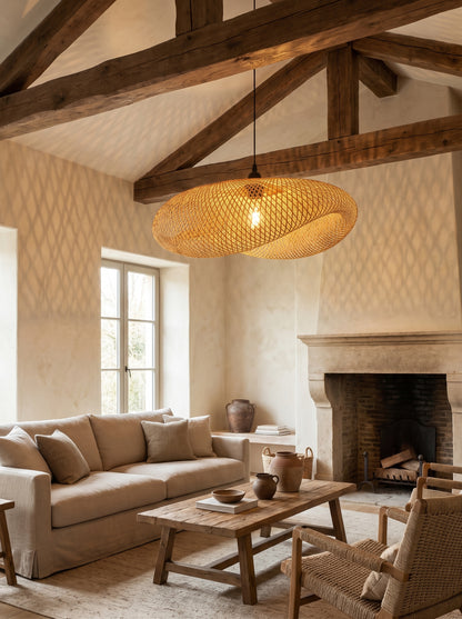 Maru — Handwoven Bamboo Pendant Light