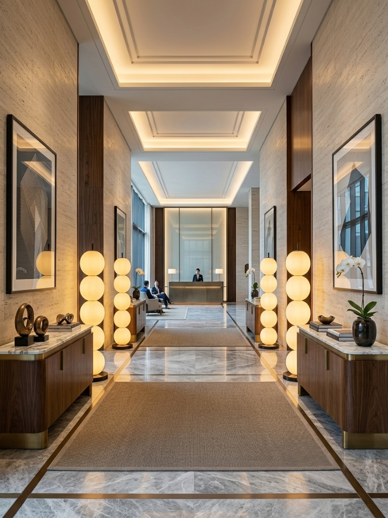Sasso — Stacked Opal Glass Floor Lamp