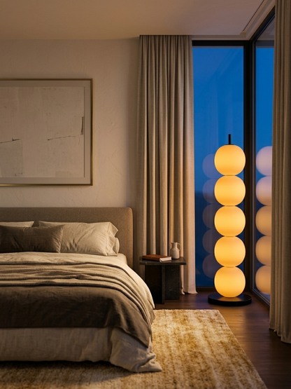 Sasso — Stacked Opal Glass Floor Lamp