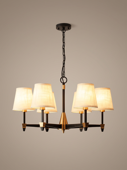 Margaux — Vintage French Fabric-Shade Pendant Light