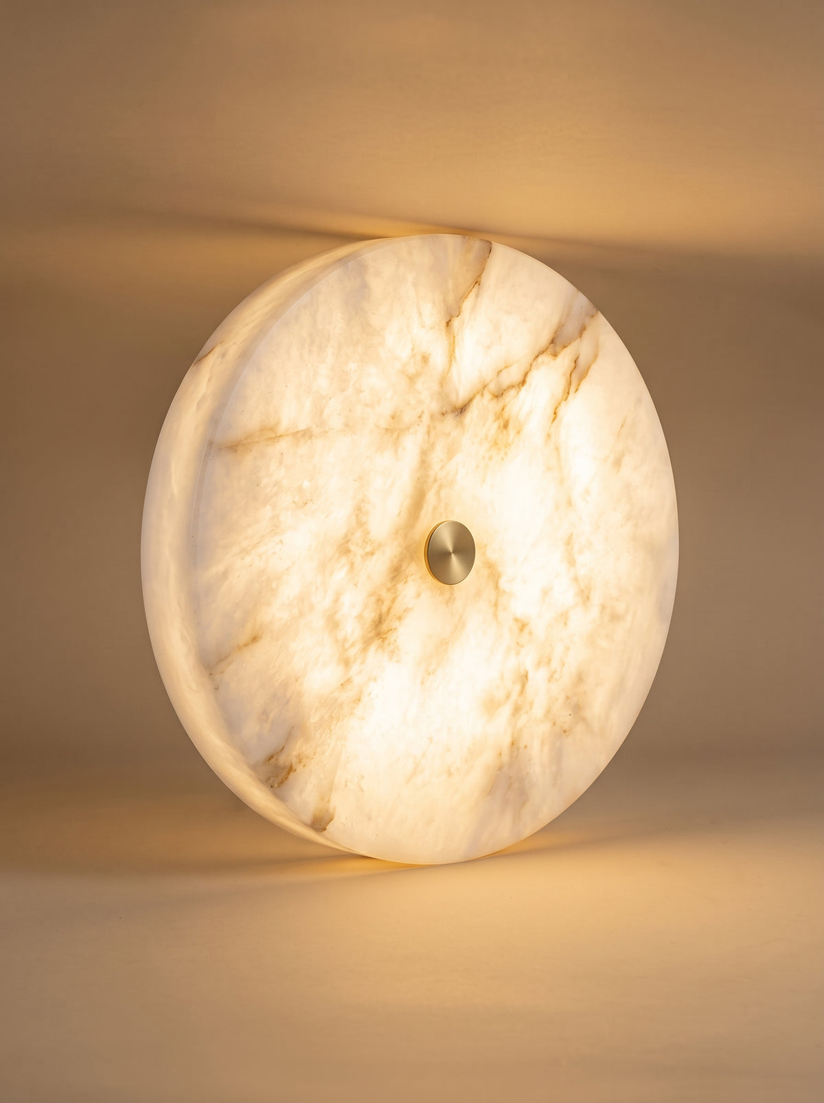 Selene — Marble & Copper Ceiling Light