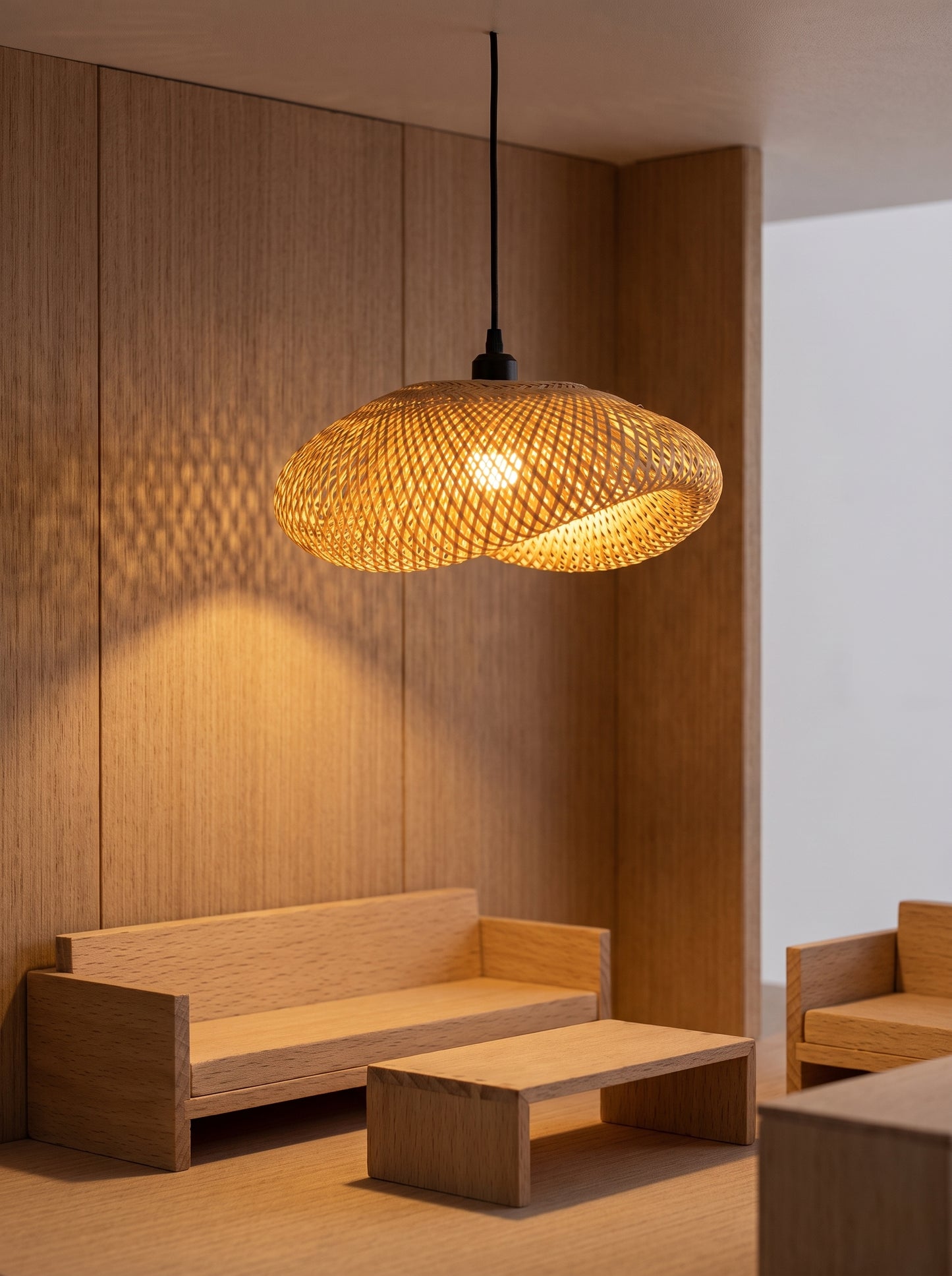 Maru — Handwoven Bamboo Pendant Light