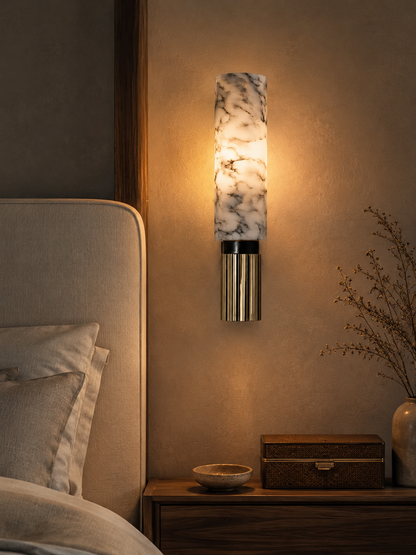 Carrara — Natural Marble Wall Sconce