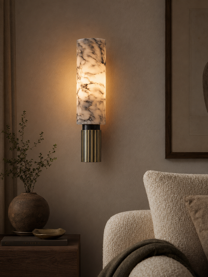Carrara — Natural Marble Wall Sconce