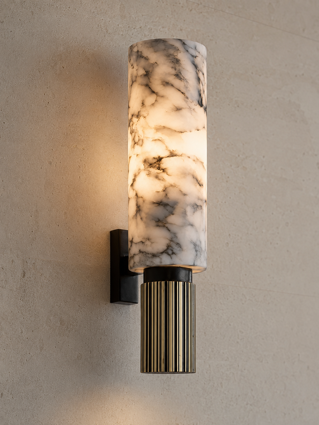 Carrara — Natural Marble Wall Sconce