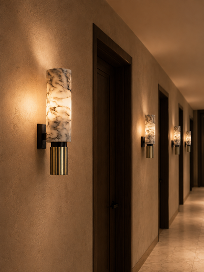 Carrara — Natural Marble Wall Sconce