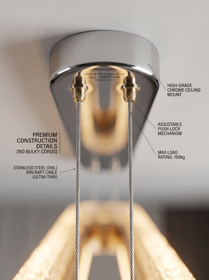 Lira — Linear Champagne LED Chandelier