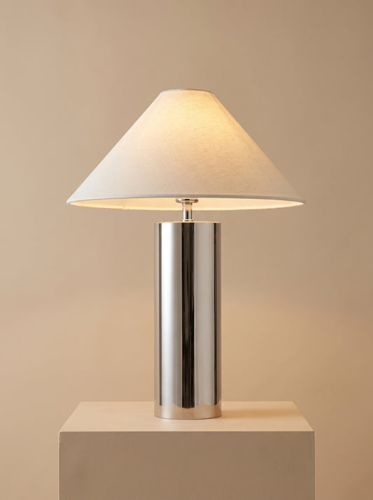 Ravello — Modern Bamboo Hat Stainless Steel Table Lamp
