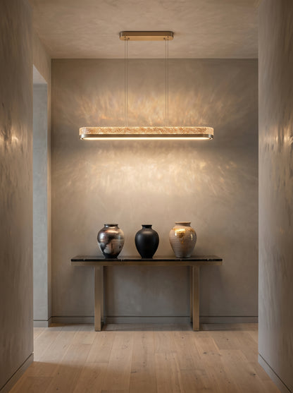 Lira — Linear Champagne LED Chandelier