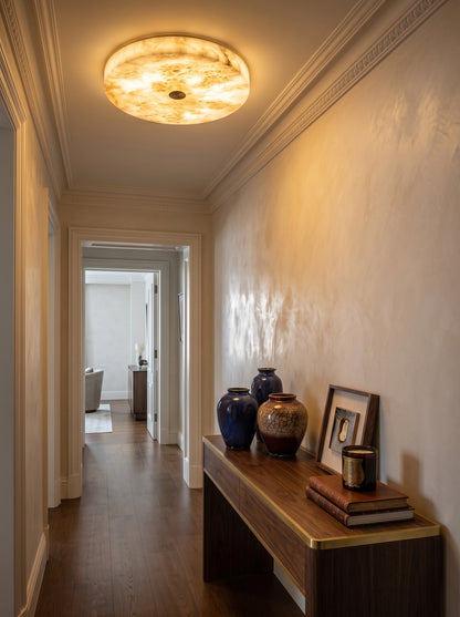 Selene — Marble & Copper Ceiling Light