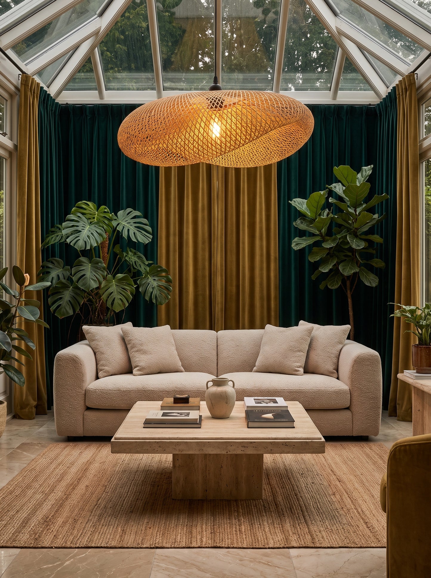 Maru — Handwoven Bamboo Pendant Light