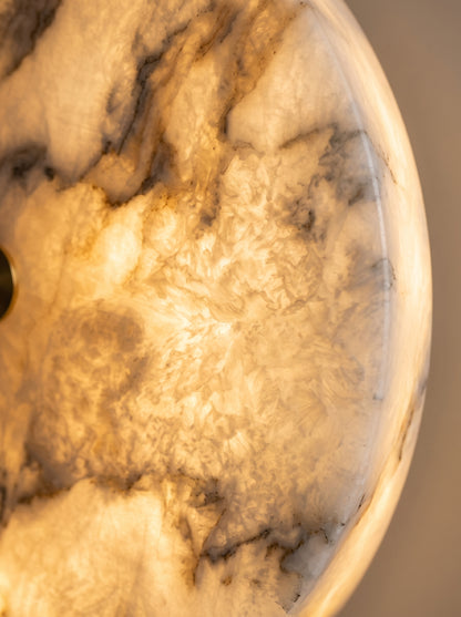 Selene — Marble & Copper Ceiling Light