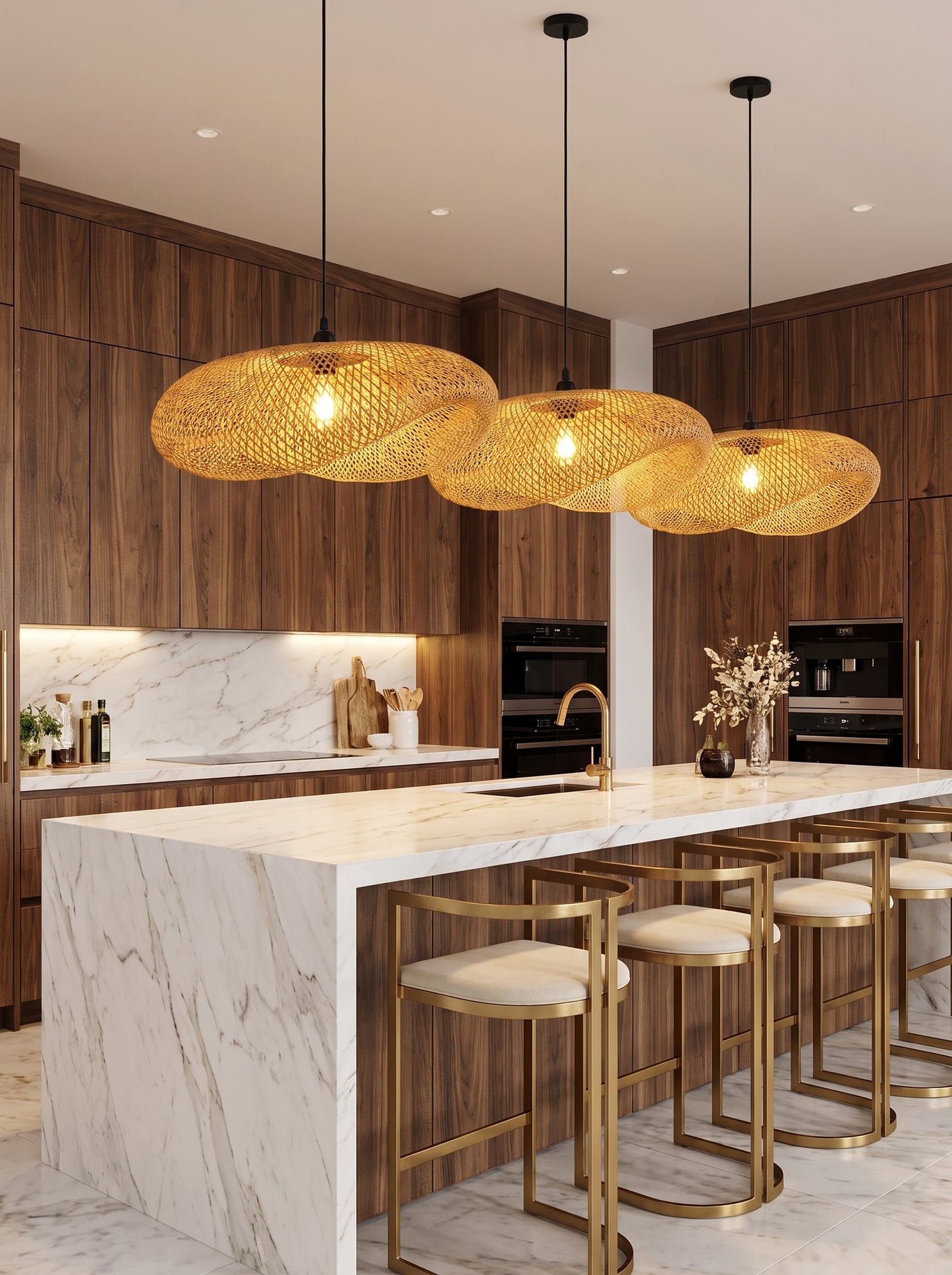 Maru — Handwoven Bamboo Pendant Light