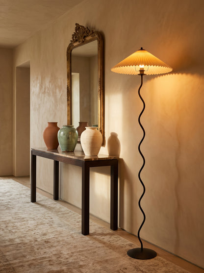 Dune — Pleated Fabric Floor Lamp