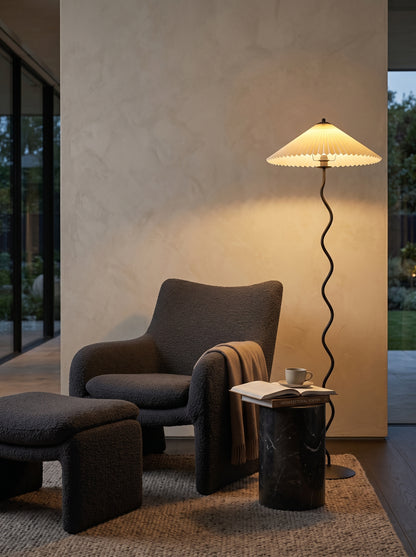 Dune — Pleated Fabric Floor Lamp