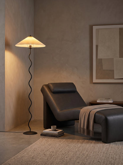 Dune — Pleated Fabric Floor Lamp