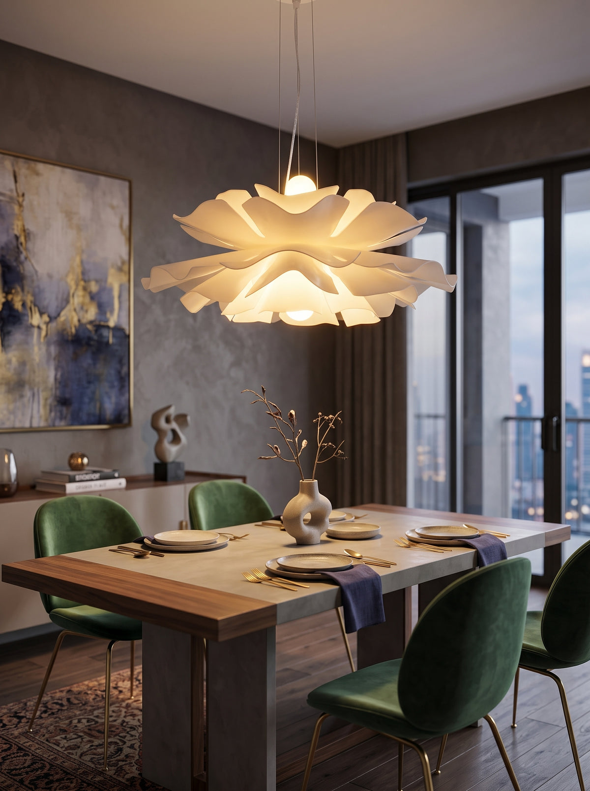 Fiora — Acrylic Petal LED Chandelier