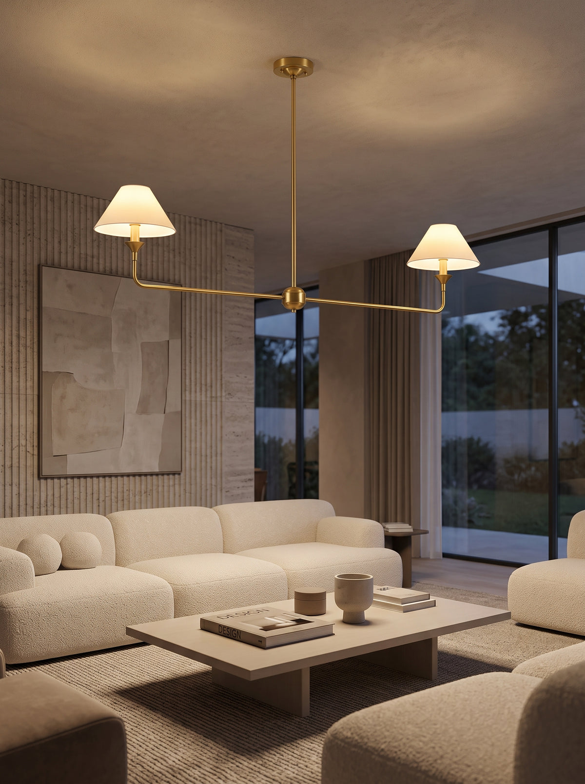 Enzo — Industrial Gold Two-Bulb Pendant
