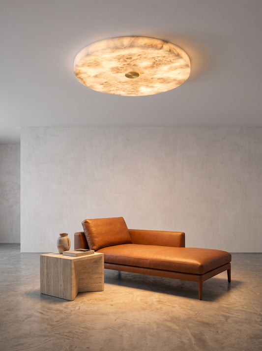 Selene — Marble & Copper Ceiling Light