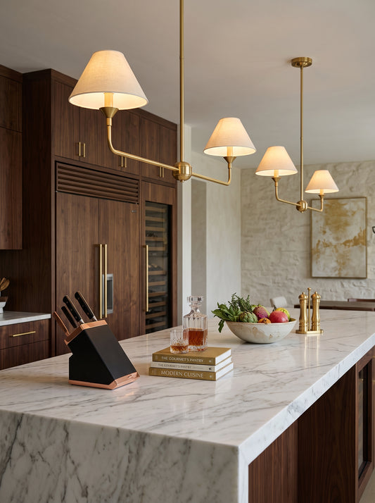 Enzo — Industrial Gold Two-Bulb Pendant