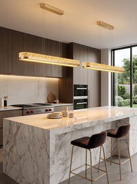 Lira — Linear Champagne LED Chandelier