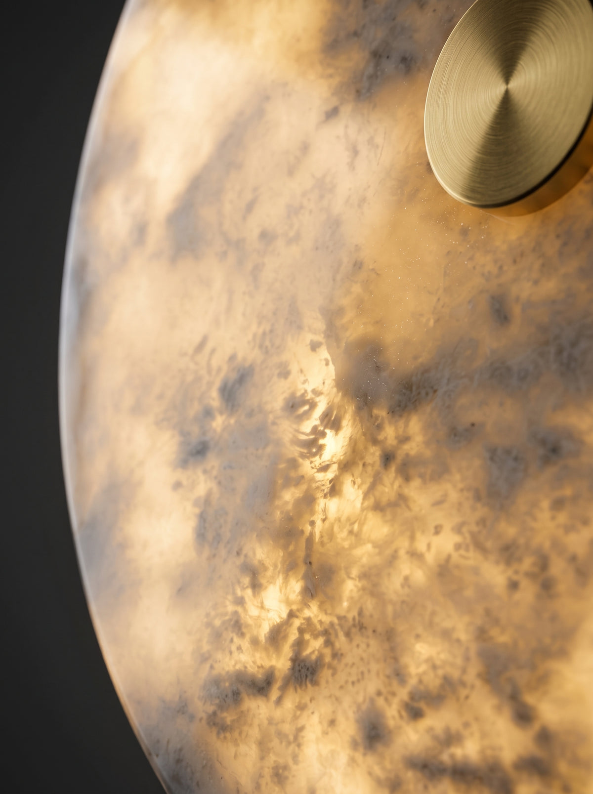Selene — Marble & Copper Ceiling Light