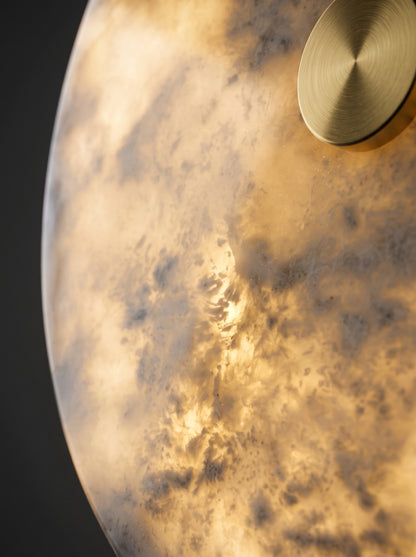 Selene — Marble & Copper Ceiling Light