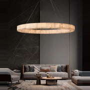 The Aria Marble LED Chandelier, Dimmable Ceiling Light for Living and Dining Rooms