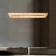 The Aria Marble LED Chandelier, Dimmable Ceiling Light for Living and Dining Rooms