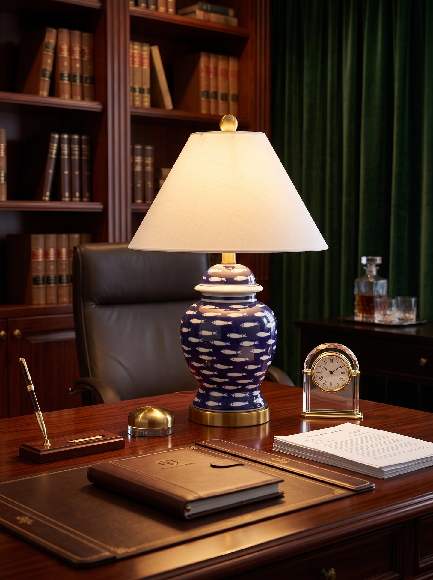 Amalfi — Vintage European Ceramic Urn Table Lamp