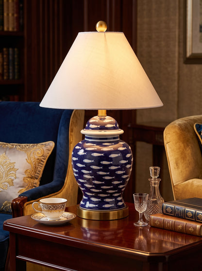 Amalfi — Vintage European Ceramic Urn Table Lamp