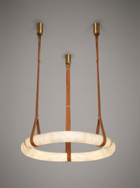 Lunaris — Solid Marble Ring LED Pendant Light