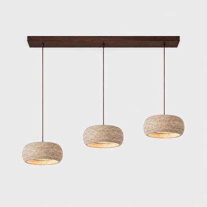 Travertine Pendant Light, Wabi-Sabi Natural Stone