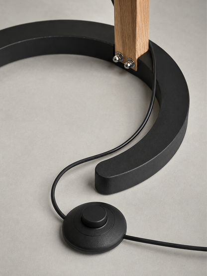Colette — Vintage Pleated-Shade Wood Floor Lamp