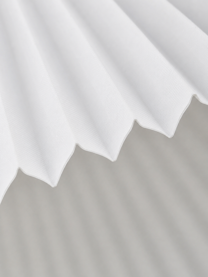 Colette — Vintage Pleated-Shade Wood Floor Lamp