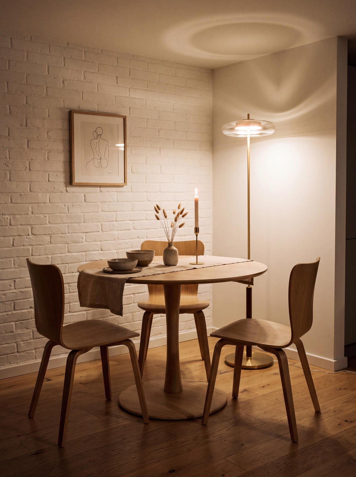 Brera — Vintage Copper & Glass Floor Lamp
