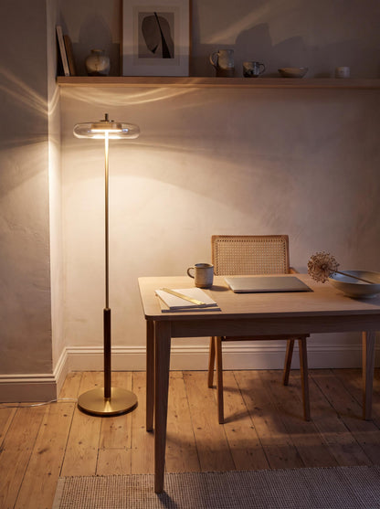 Brera — Vintage Copper & Glass Floor Lamp