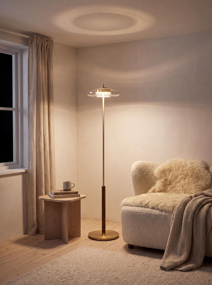 Brera — Vintage Copper & Glass Floor Lamp