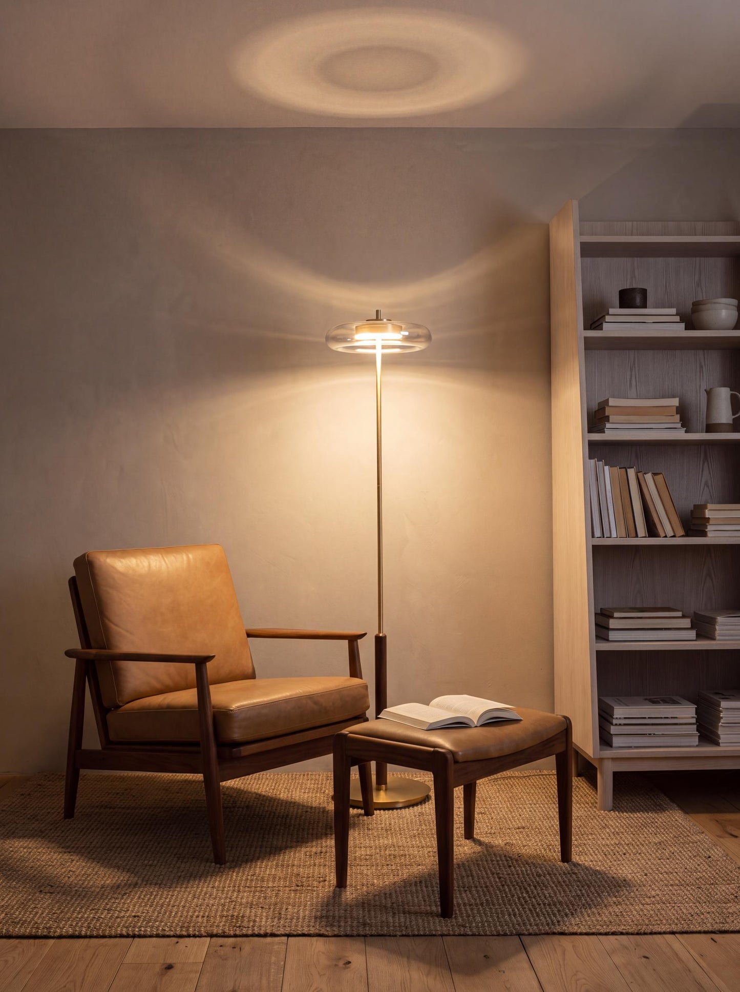 Brera — Vintage Copper & Glass Floor Lamp