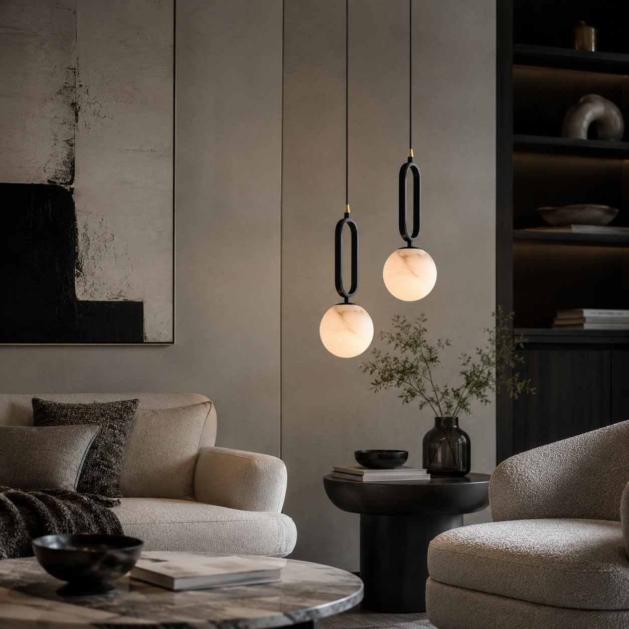 Natural Modern Nordic Marble Pendant Light