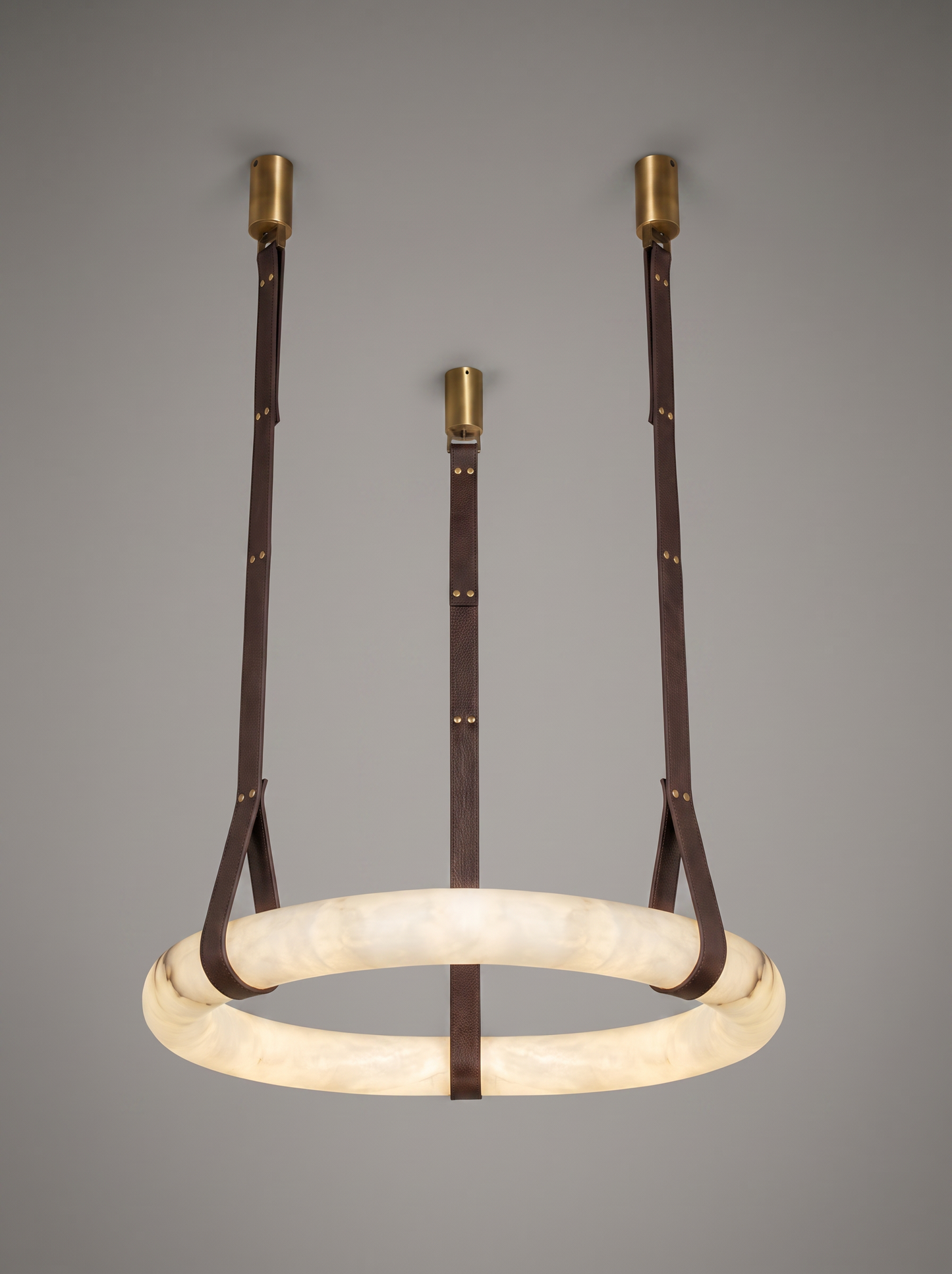 Lunaris — Solid Marble Ring LED Pendant Light